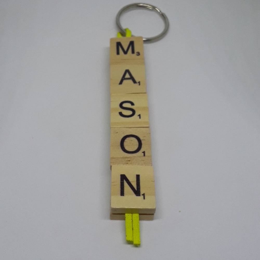 Handmade Name (Mason) keychain